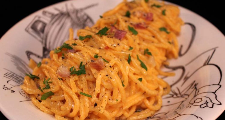 Foto zum Rezept: Spaghetti Carbonara auf www.martinas-lieblingsrezepte.de